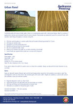 Urban Fence Panel Spec Sheet