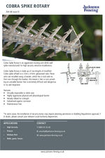 Cobra spike rotary spec sheet