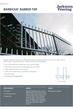 Barbican barbed top spec sheet