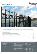 Ornamental fencing spec sheet