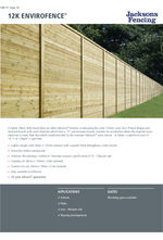 12K acoustic envirofence spec sheet