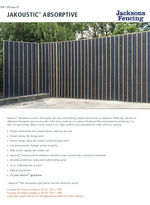 Jakoustic Absorptive acoustic fencing spec sheet