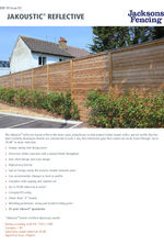 Jakoustic reflective spec sheet