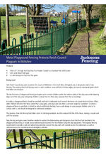 Metal playground fencing for Parish Council playpark