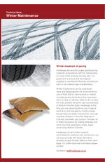 Winter maintenance for paving