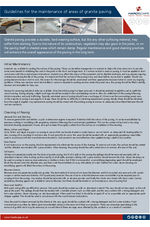 Guidelines for maintaining granite paving