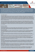 Guidelines for maintaining prima porphyry paving