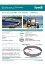 Hydro MicroScreen™ vs Primary Clarification