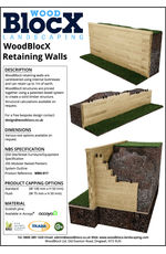 WoodBlocX retaining wall data sheet