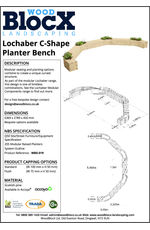 Lochaber C-shape planter bench