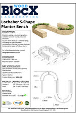 Lochaber S-shape planter bench