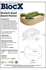 Bealach Quad bench planter