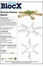 Portree planter bench