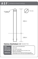 ASF 5005 stainless steel bollard