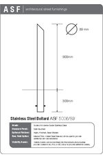 ASF 5006-89 stainless steel bollard
