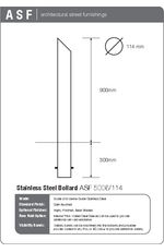 ASF 5006-114 stainless steel bollard