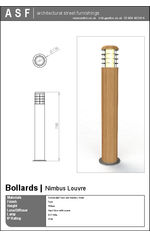 Nimbus Louvre illuminated bollard