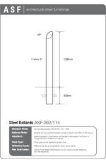 ASF 002/114 Steel Bollard PDF