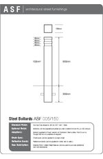 ASF 005/150 Square Steel Bollard