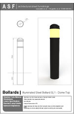 ASF SL1 Steel Illuminated Bollard