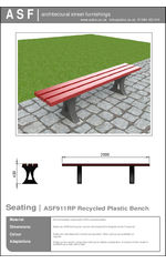 ASF 911RP recycled plastic bench