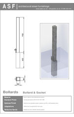 ASF square removable security bollard