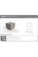 ASF Cubist Granite Bollard Seat 600