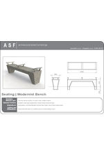 ASF Modernist Granite Bench