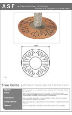 ASF Branch Round Corten Grille