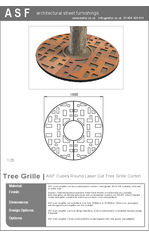ASF Cubes Round Corten Tree Grille