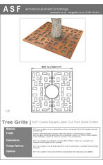ASF Cubes Square Corten Steel Tree Grille