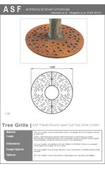 ASF Planet Round Corten Tree Grille
