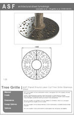 ASF Planet Round Stainless Steel Tree Grille