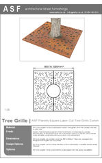 ASF Planet Square Corten Steel Tree Grille