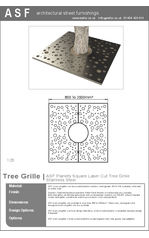 ASF Planet Square Stainless Steel Tree Grille