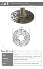 ASF Rivulet Round Stainless Steel Tree Grille