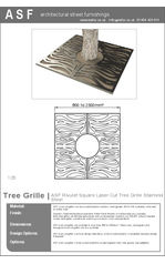 ASF Rivulet Square Stainless Steel Tree Grille