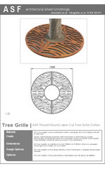 ASF Rivulet Round Corten Steel Tree Grille