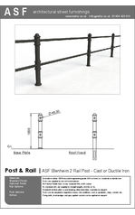 ASF Blenheim 2 Rail Cast Iron Post