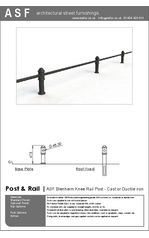 ASF Blenheim Recycled Cast Iron Knee Rail Post