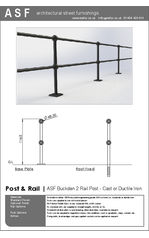 ASF Buckden 2 Rail Recycled Cast Iron Post