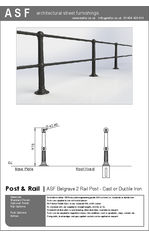 ASF Belgrave Recycled Cast Iron 2 Rail Post