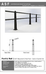 ASF Beaumont Recycled Cast Iron 2 Rail Post