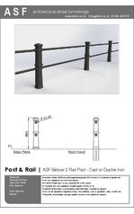 ASF Belvoir 2 Rail Cast Iron Post