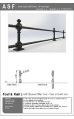 ASF Bourne 2 Rail Cast Iron Post