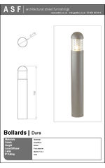 ASF Dura illuminated bollard