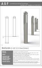 ASF 015 steel bollard with machined top