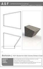 ASF Modernist Granite Bollard Seat