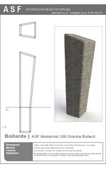 ASF Modernist Granite Bollard 300