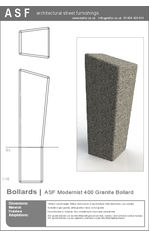 ASF Modernist Granite Bollard 400